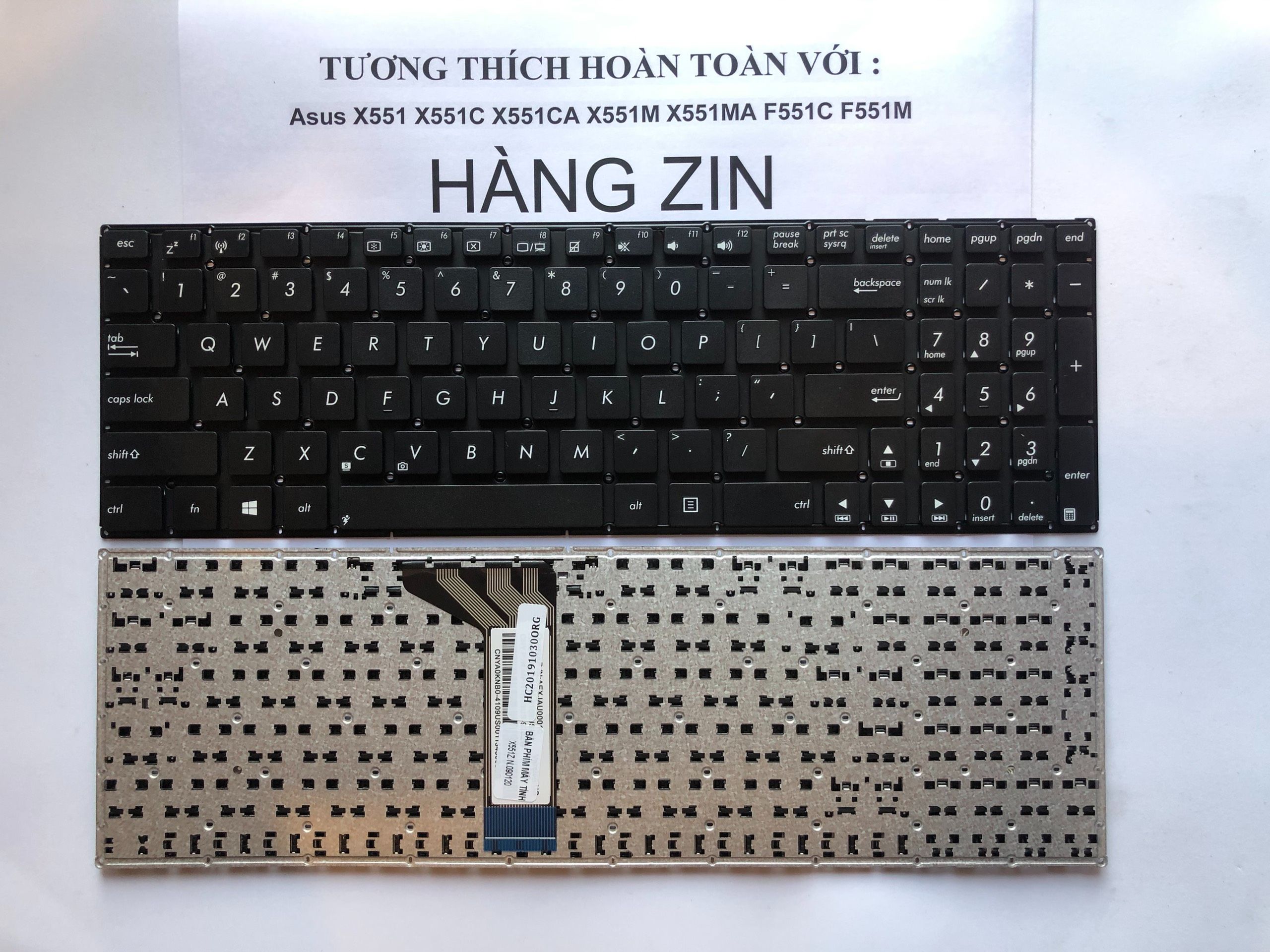 [HCM]Bàn Phím cho ASUS X551 X551C X551CA X551M X551MA X551MAV F550 F551  X555 X555L X551 X554 A555L F555L K555L X553 K553 W519 Hàng Zin mới 100%