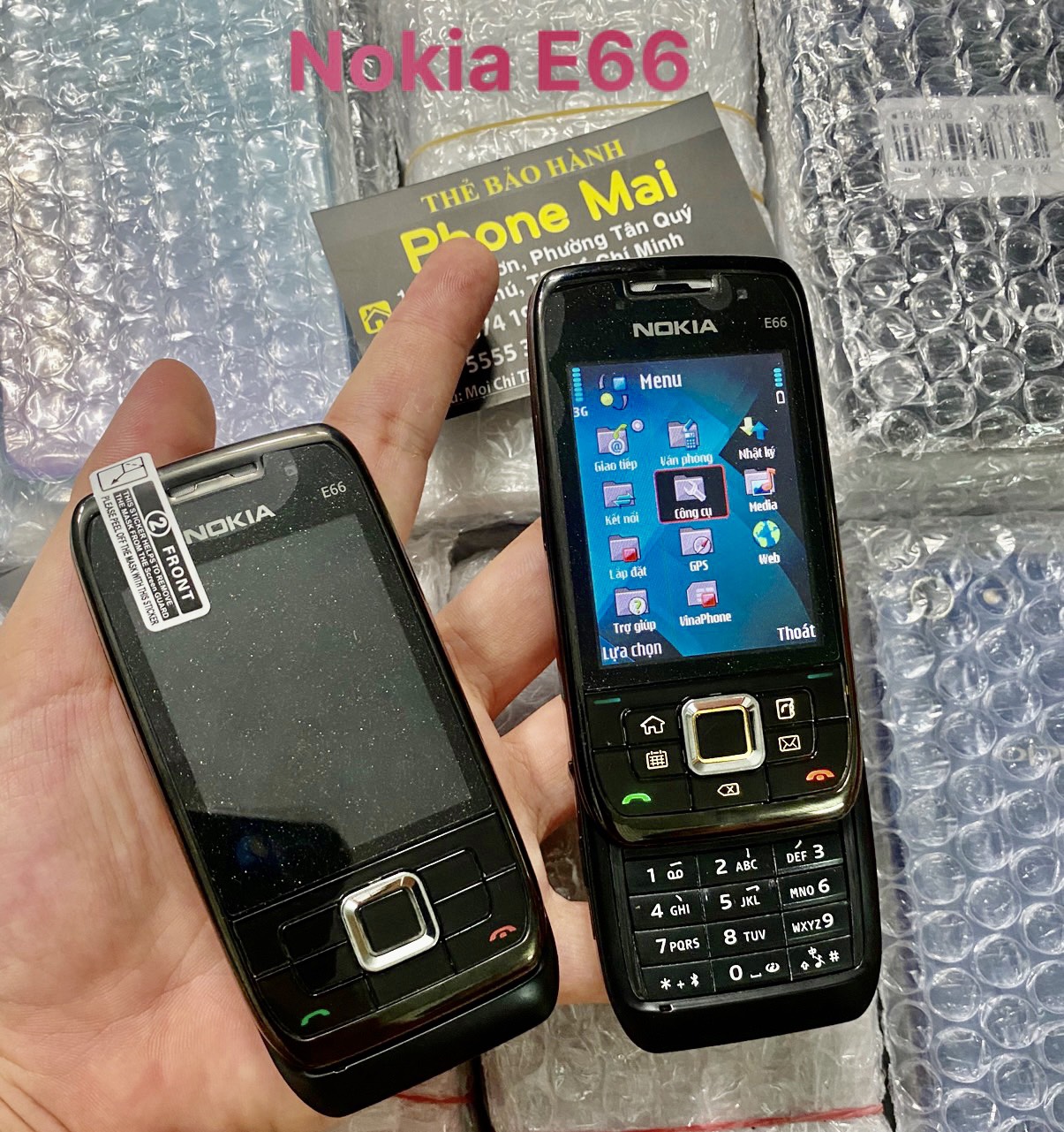 Điện thoại nắp trượt nokia E66 Có 3g, wifi Kèm Pin, Sạc giá rẻ- Bảo hành 12 tháng