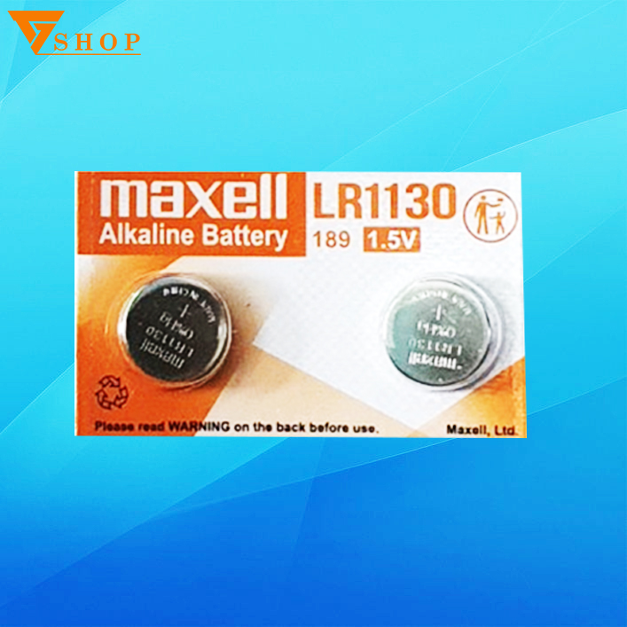 2 viên Pin LR1130 Maxell Alkaline 1.5 V chính hãng