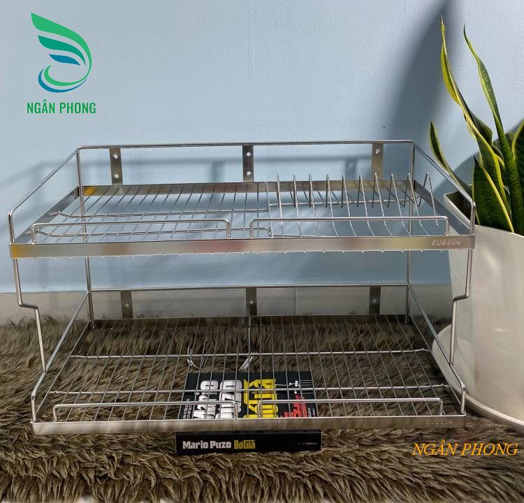 Kệ treo tường đa năng chén dĩa inox 304