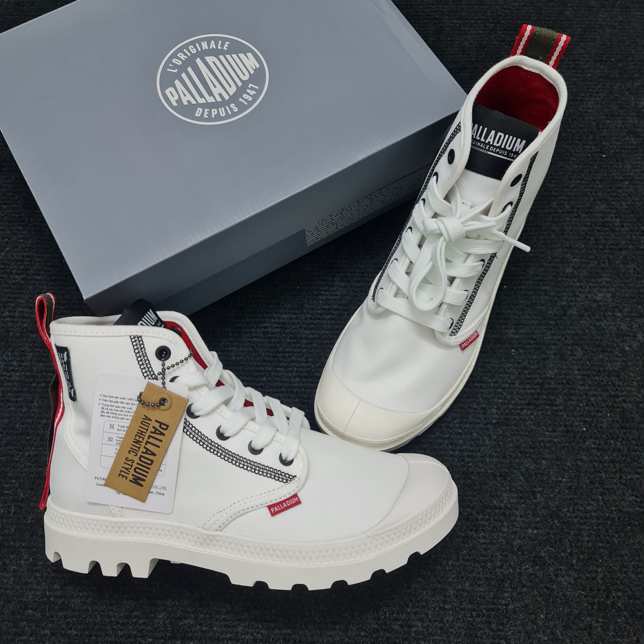 Giày palladium dare 2 cổ cao mẫu mới 77215-116-m mike sneaker