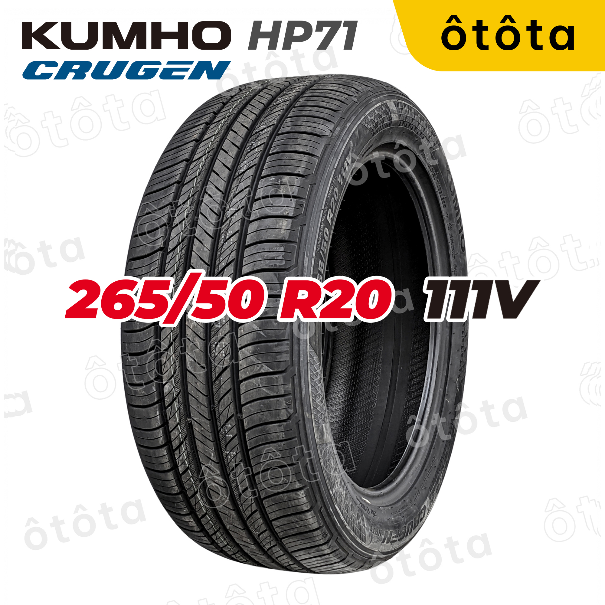 Lốp ô tô Kumho 265/50 R20 XL 111V Crugen HP71 - Chính Hãng BH 5 năm (265/50R20, 265 50 R20) Giá 6,921,720 Đồng*Miễn phí vận chuyển