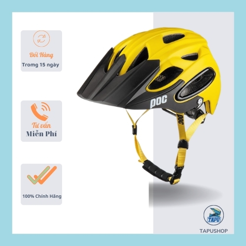 Nón xe đạp poc 07 vàng