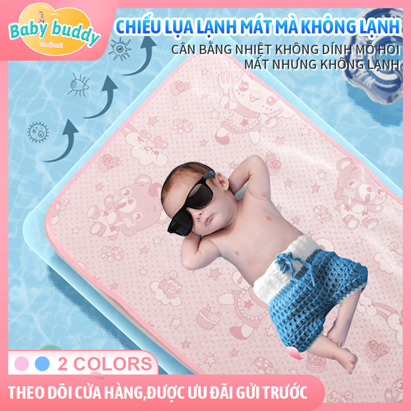 Miếng lót chống thấm cho trẻ, Chiếu lụa lạnh trẻ em thoáng khí có thể lau sạch, khăn lót chống thấm cho trẻ sơ sinh, chiếu ngủ trưa mùa hè của trẻ mẫu giáo, đệm mát của trẻ sơ sinh, chiếu lót thay tả cho em bé mới sinh