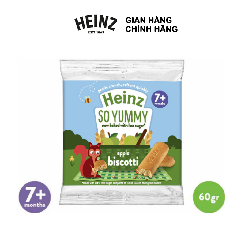 Bánh Ăn Dặm Biscotti Vị chuối 60g (Date: T5/2024) (Bé 7 tháng tuổi)