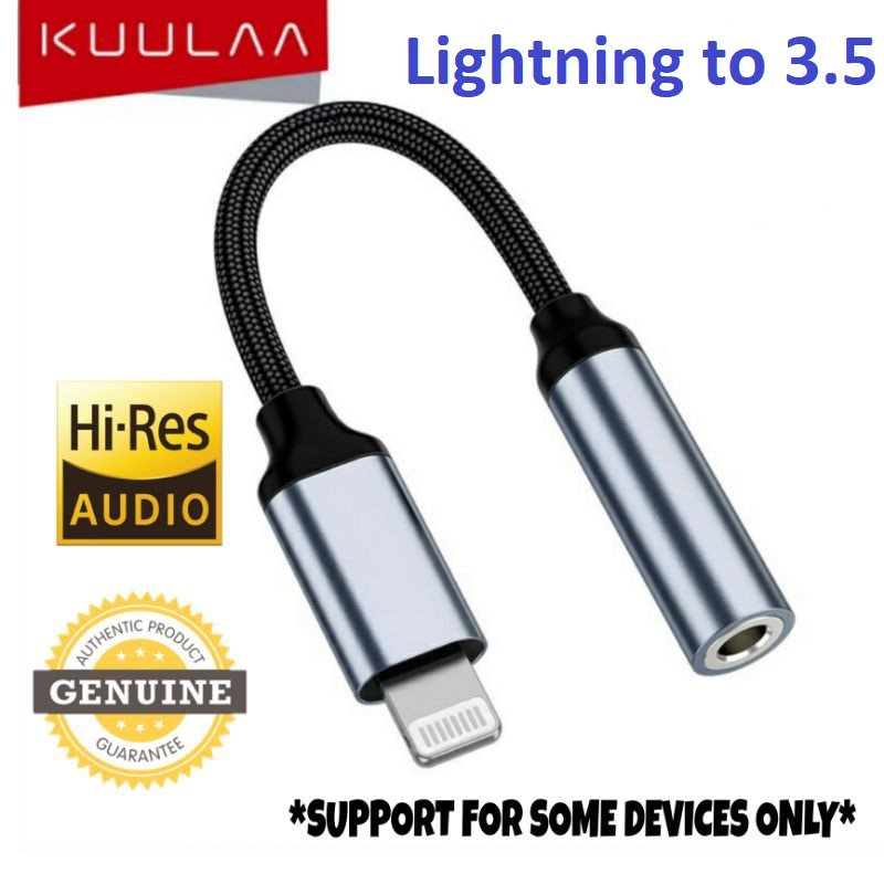Đầu chuyển đổi từ cổng lightning sang cổng 3.5mm kuulaa