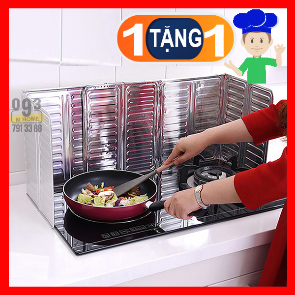 Combo 2 tấm chắn dầu mỡ tấm ngăn dầu mỡ đồ gia dụng nhà bếp chắn gió vách mỡ