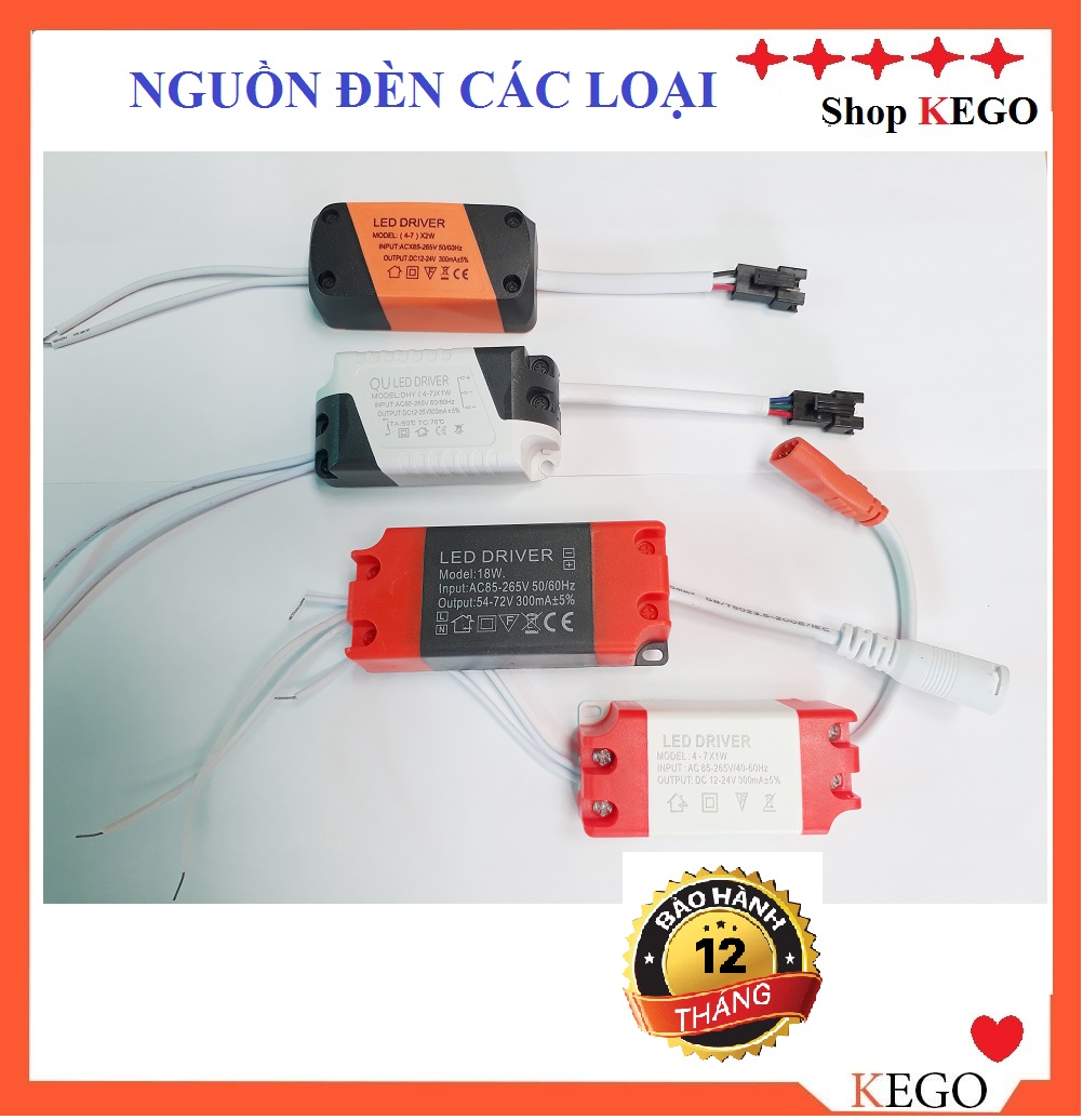  Nguồn tăng phô chấn lưu đèn LED âm trần   4W --18 W   3 chế độ màu 