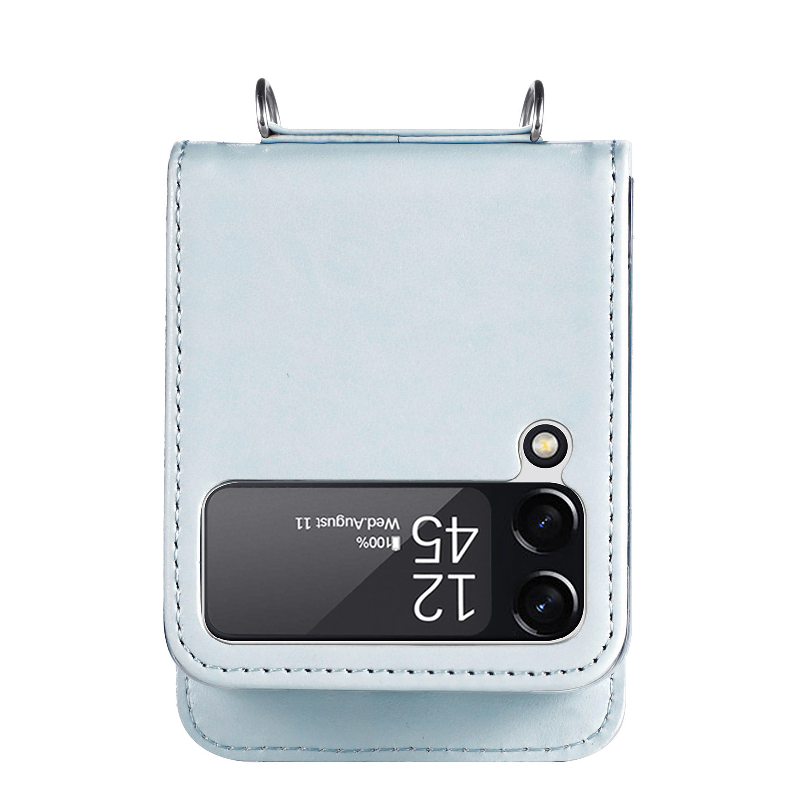 Ndnewf Fashion Bao da dạng ví thoải mái cho Samsung Galaxy Z Flip 4 FLIP4 Flip 3 Flip3 5 g Ốp gập điện thoại Học Giao hàng miễn phí