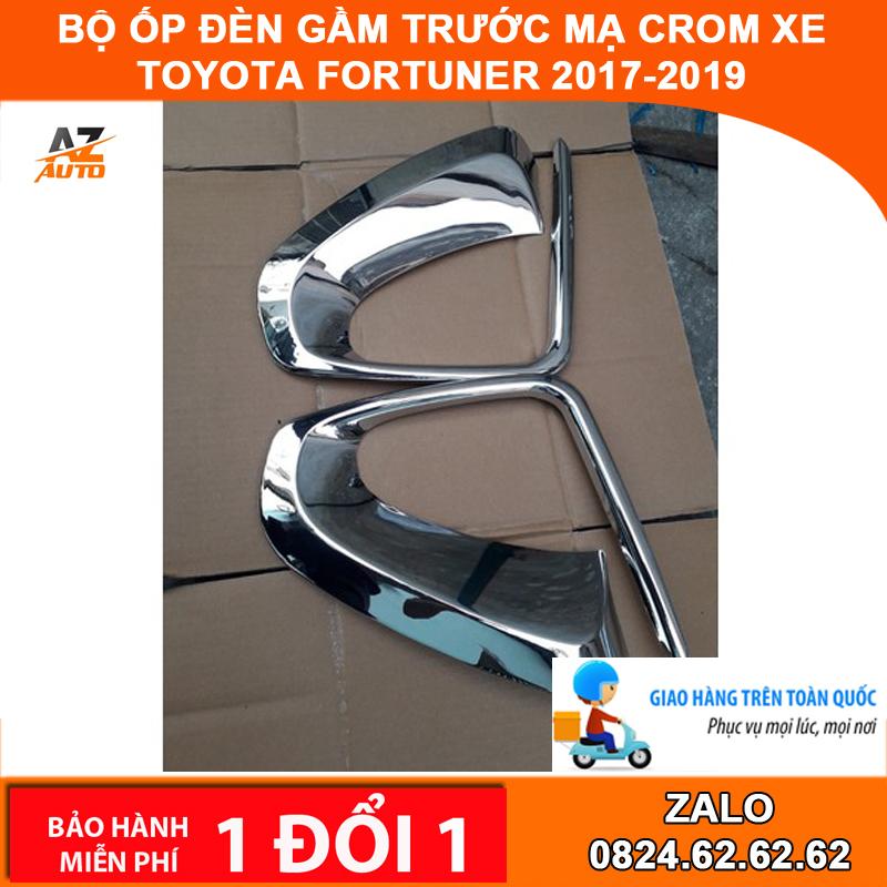 Bộ ốp đèn gầm trước mạ crom xe toyota fortuner 2017-2021