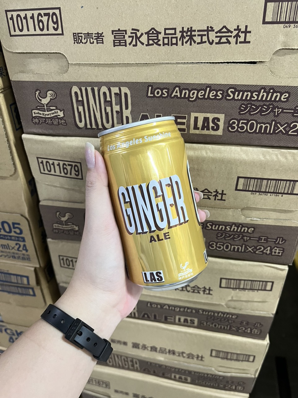 Nước Soda Gừng Ginger Ale Tominaga 350ml - 1 THÙNG 24 LON HSD:30/09/2026