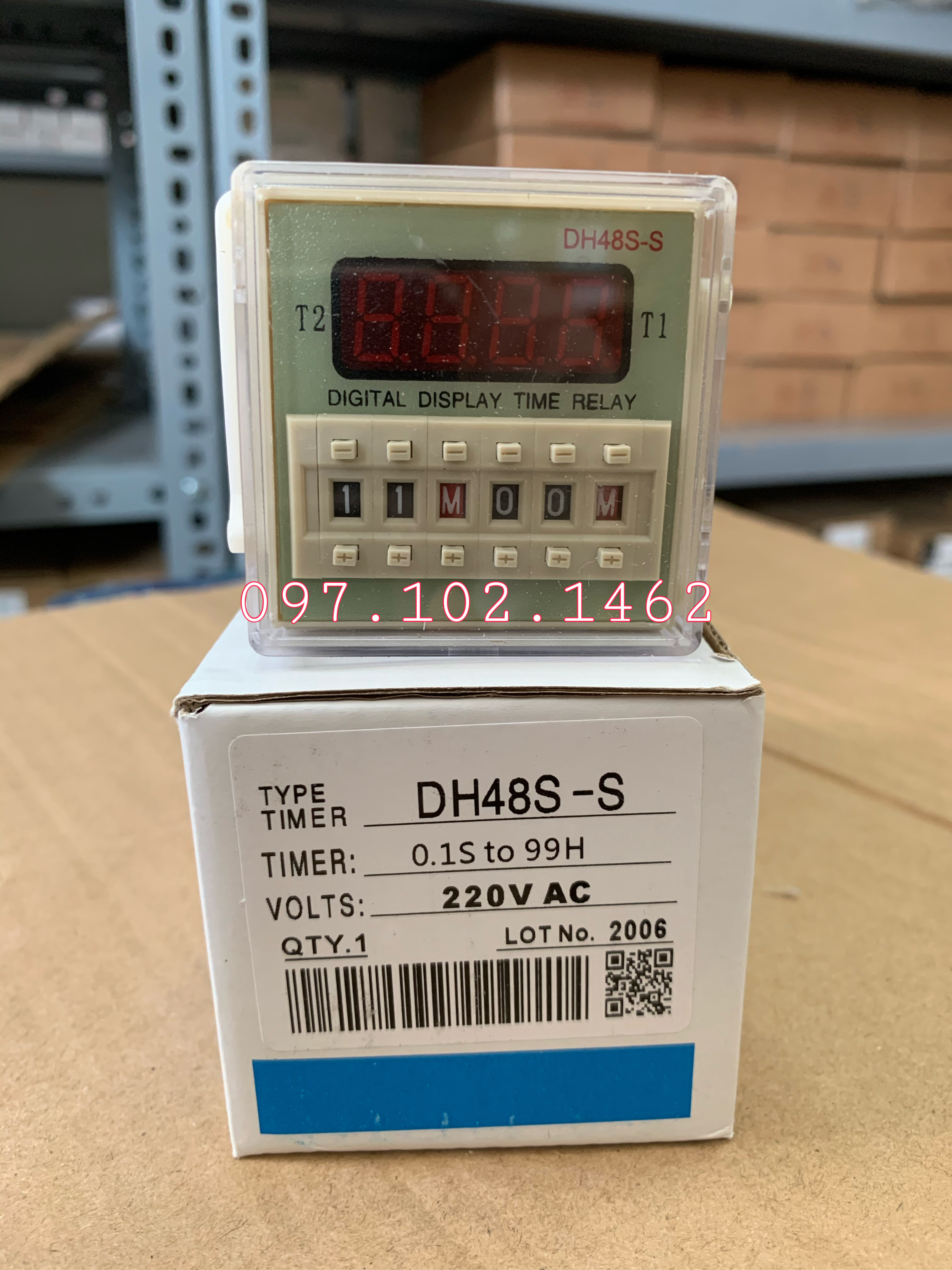 RELAY RƠ LE THỜI GIAN OMRON TIMER DH48S-S 220VAC 0.1S TO 99H (LẶP LẠI THEO CHU KÌ)