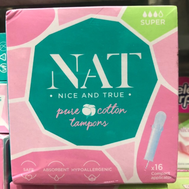 Băng vệ sinh ống tampon NAT có cần đẩy (tên mới của Helen harper có cần đẩy