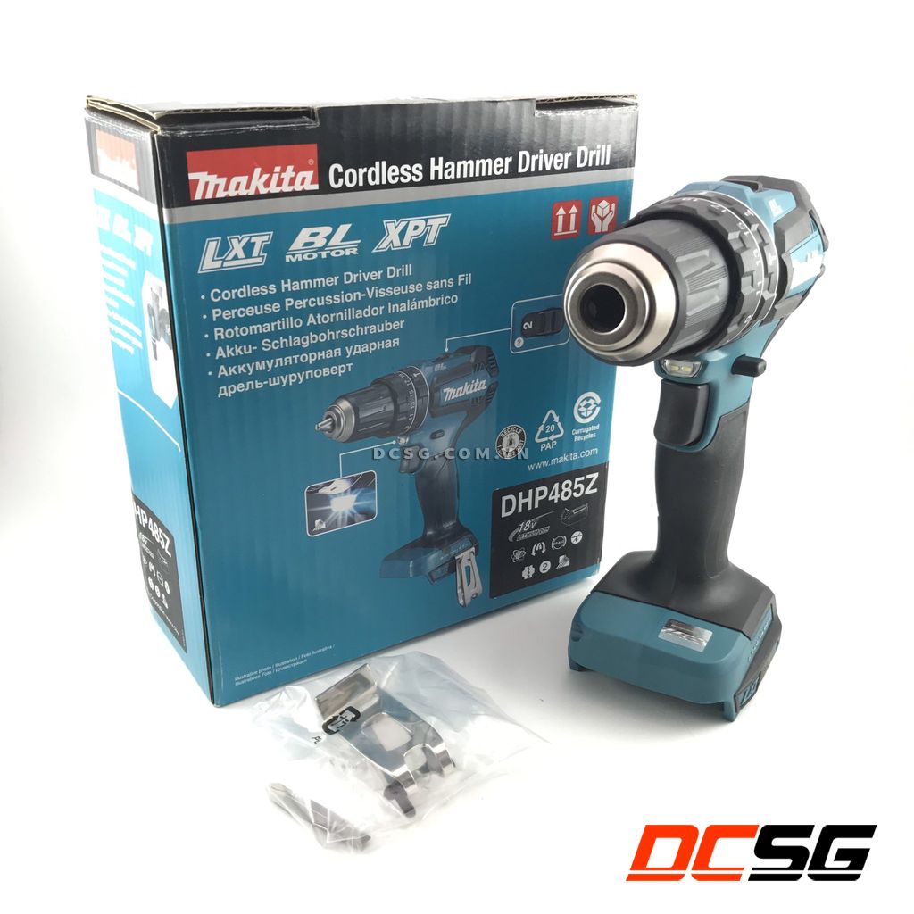 Máy khoan búa và vặn vít dùng pin 18v makita dhp485z