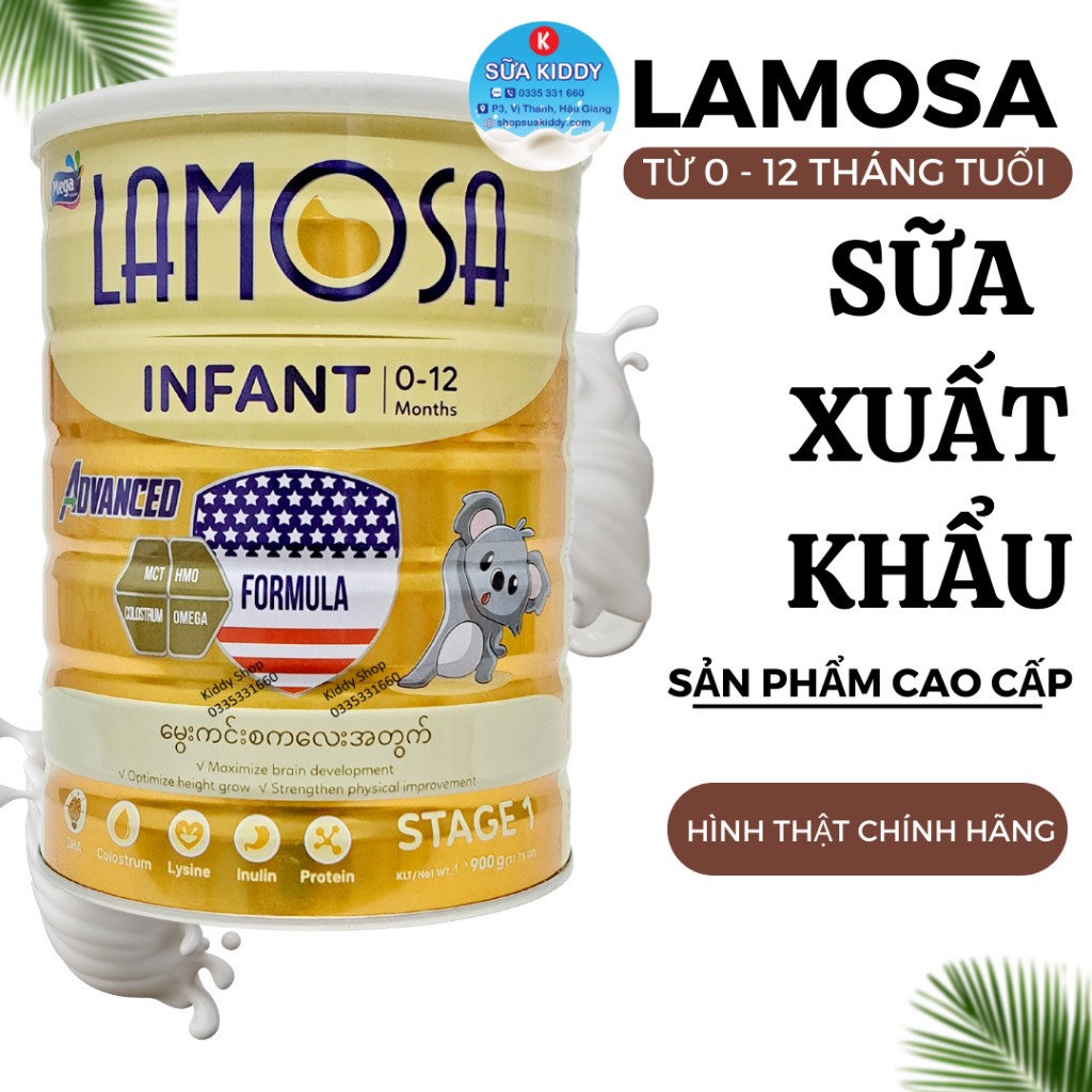 Sữa bột LAMOSA INFANT 400-900g bổ sung Sữa Non Colostrum giúp bé phát triển toàn diện giai đoạn 0-12 tháng