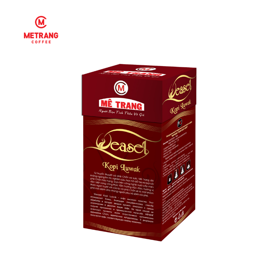 Cà phê Chồn rang xay Cao Cấp - Mê Trang - Hộp bột 500g hút chân không