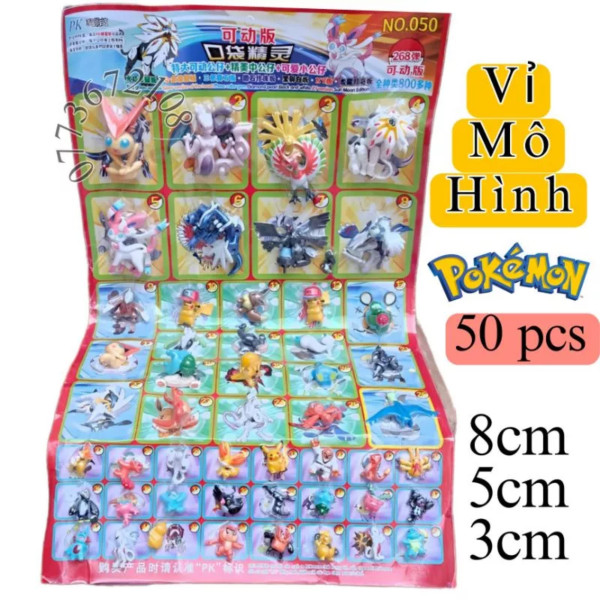 Sỉ vỉ thưởng Pokemon 50 con đủ size