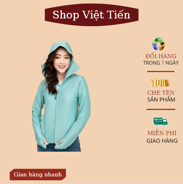 Áo chống nắng nữ thông hơi vải thun mềm mai siêu mát không phai,không giãn thay đổi form áo,trên bề mặt áo có những lỗ nhỏ li ti giúp làm điều hòa không khi giữa cơ thể và môi trường ngoài VT-06 VIỆT TIẾN