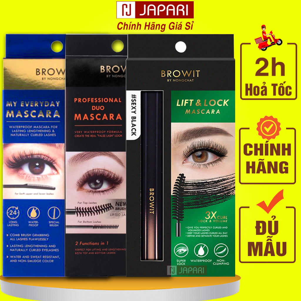 Chuốt mi mascara nong chat browit thái lan chính hãng - mascara dài mi không trôi chống nước chuốt lông mày macccara japari
