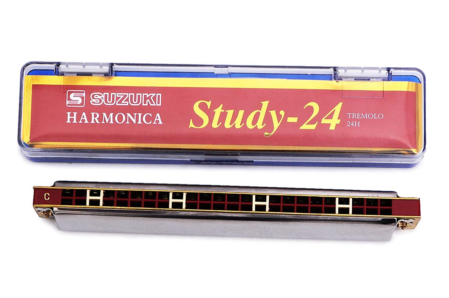 Kèn Harmonica Tremolo Suzuki Study 24 lỗ