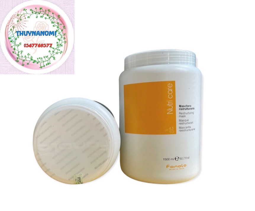 Kem hấp ủ tóc phục hồi hư tổn FANOLA Nutri Care (1500ml) Kem Ủ Tóc Fanola Nutri Care Restructuring Mask nuôi dưỡng, phục hồi mái tóc từ chân đến ngọn trở nên mềm mượt, bồng bềnh _ THUYNANOMI