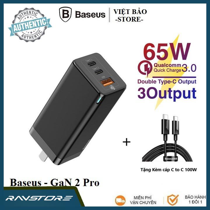 Củ sạc nhanh baseus 65w gan 2 pro - sạc iphone, samsung, macbook-