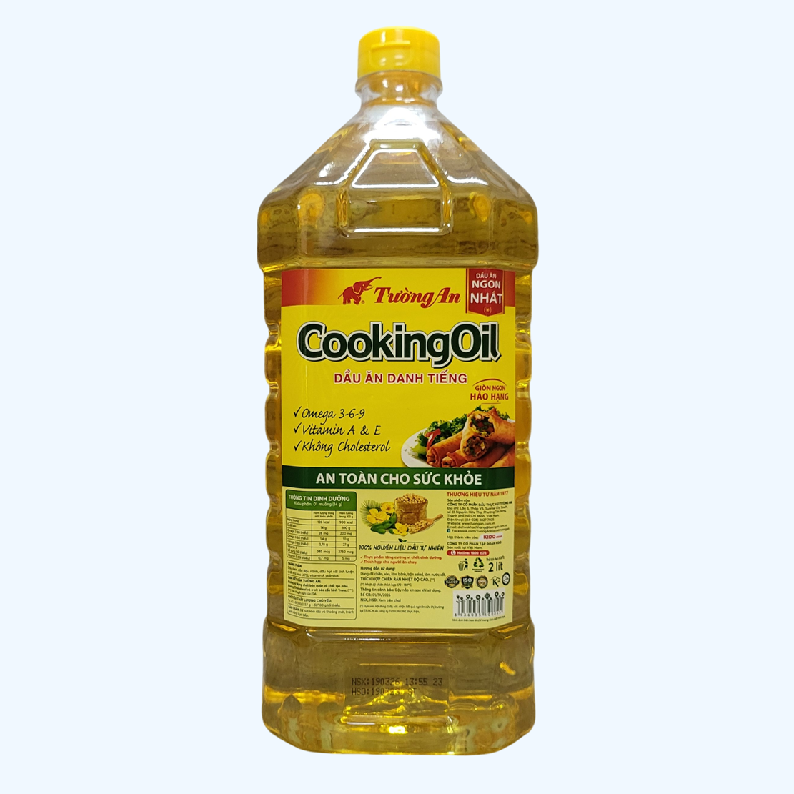 BÌNH 2 Lít -- DẦU THỰC VẬT TINH LUYỆN TƯỜNG AN Cooking Oil (HALAL)