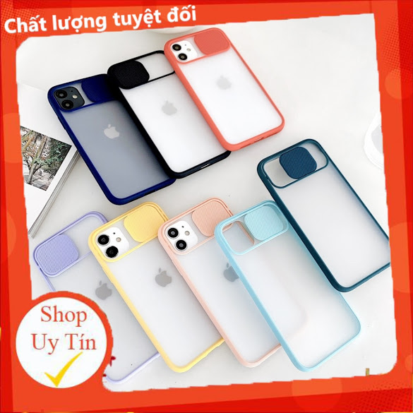 Ốp iphone nắp trượt nhám mặt mờ 6plus/6splus/7plus/8plus/X/Xs/Xsmax/11/11promax