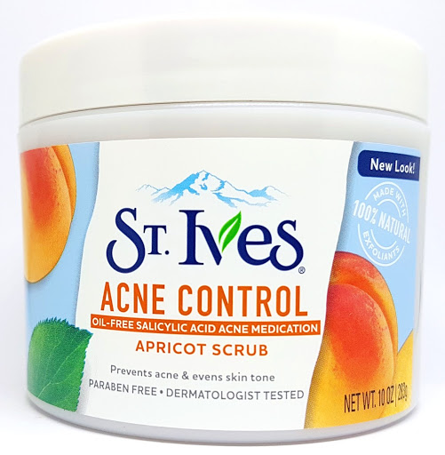 Tẩy tế bào chết mơ body cho da mụn St.Ives Acne Control Apricot Scrub 283g