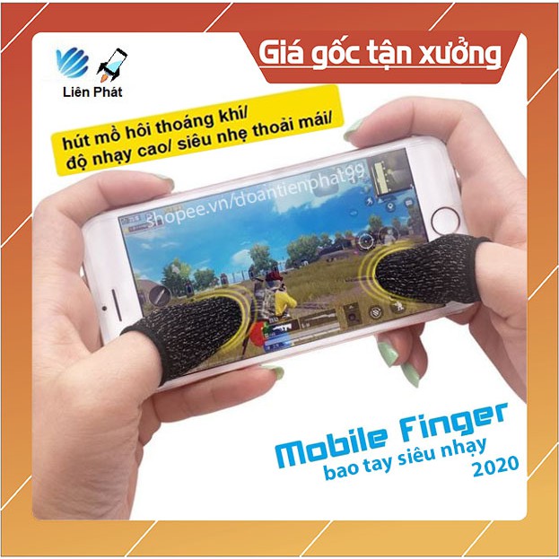 Bộ bao 2 ngón tay chuyên dụng chơi game mobile chống ra mồ hôi tay Mobile Finger 2020 Bao Tay Siêu Nhạy Giá Xưởng