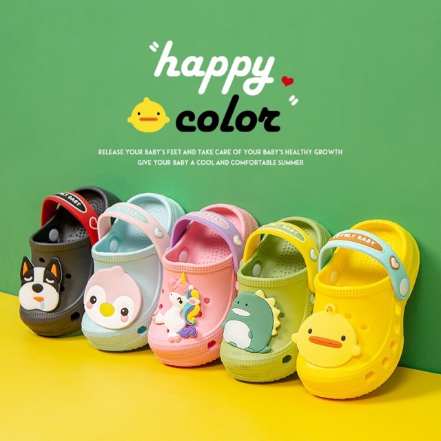 Dép trẻ em, Dép Crocs Cheerful Mario bé trai bé gái 💖