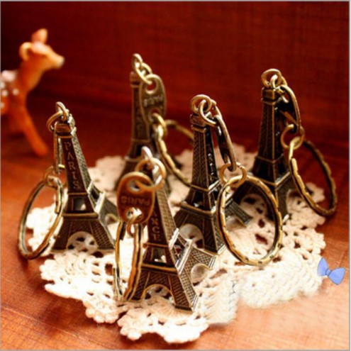 Combo 3 móc khóa kim loại hình tháp paris cổ điển