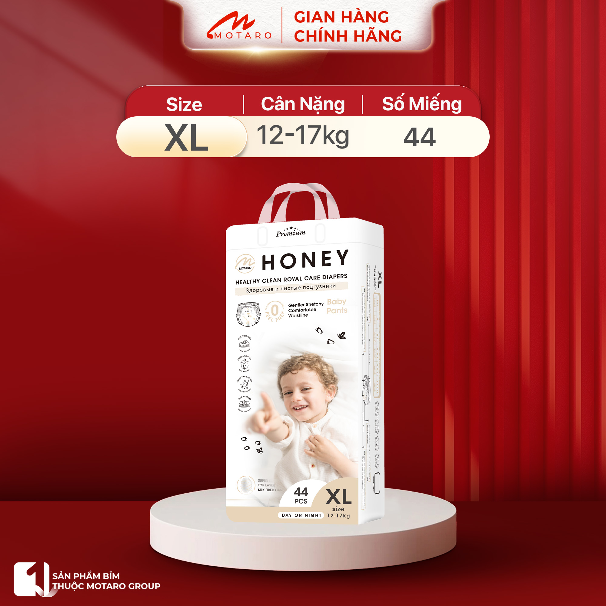 Combo of 4 Packs of Honey Premium Diapers/Diapers with Genuine Soft, Breathable Pants for Baby - 5