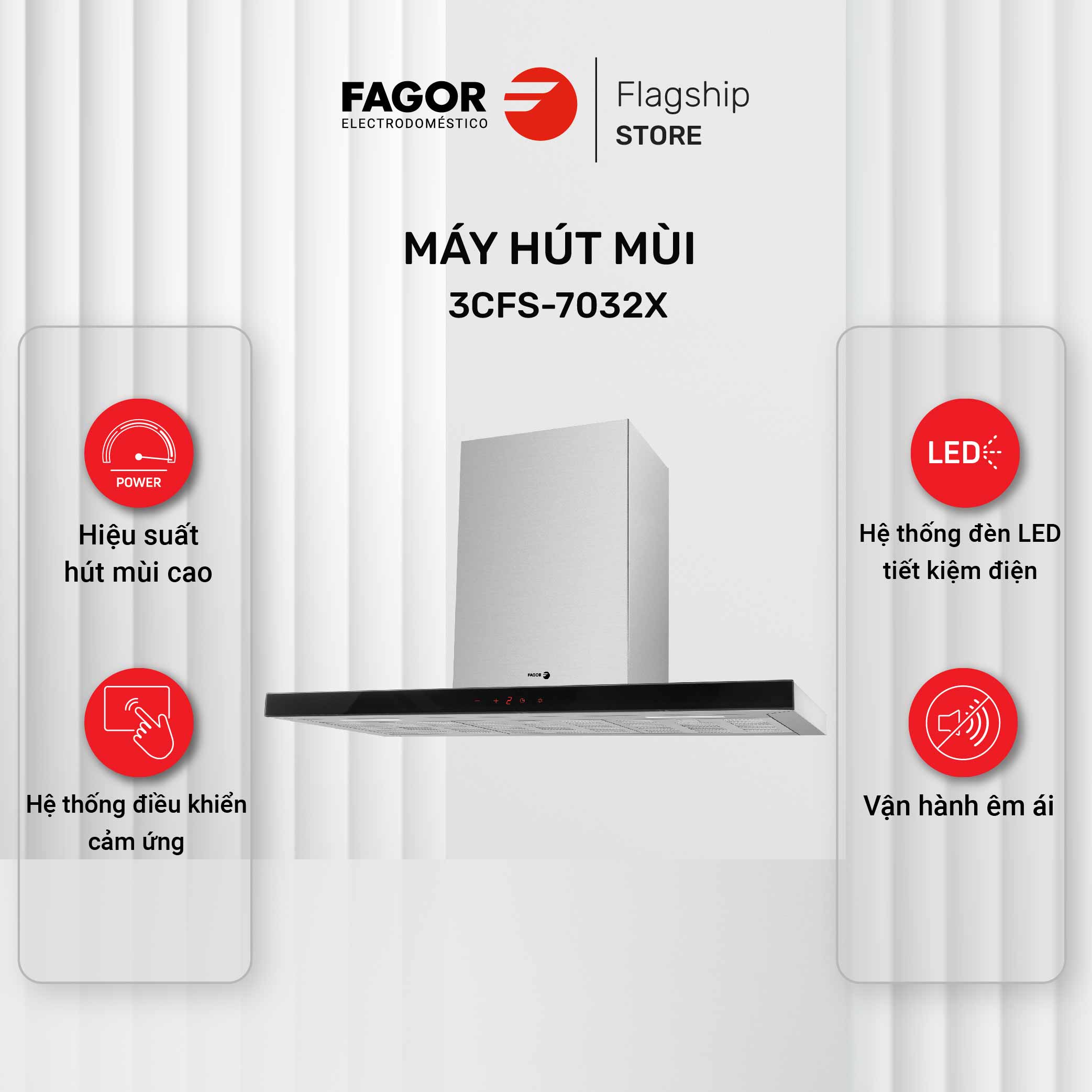 Máy hút mùi chữ T FAGOR 3CFS-7032X