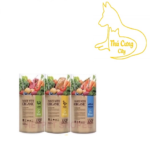 Anf natural 6free thức ăn hạt hữu cơ cho chó 2kg - 200g