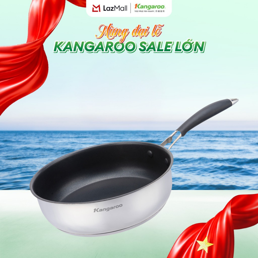 Chảo inox chống dính đáy từ Kangaroo KG2IF24