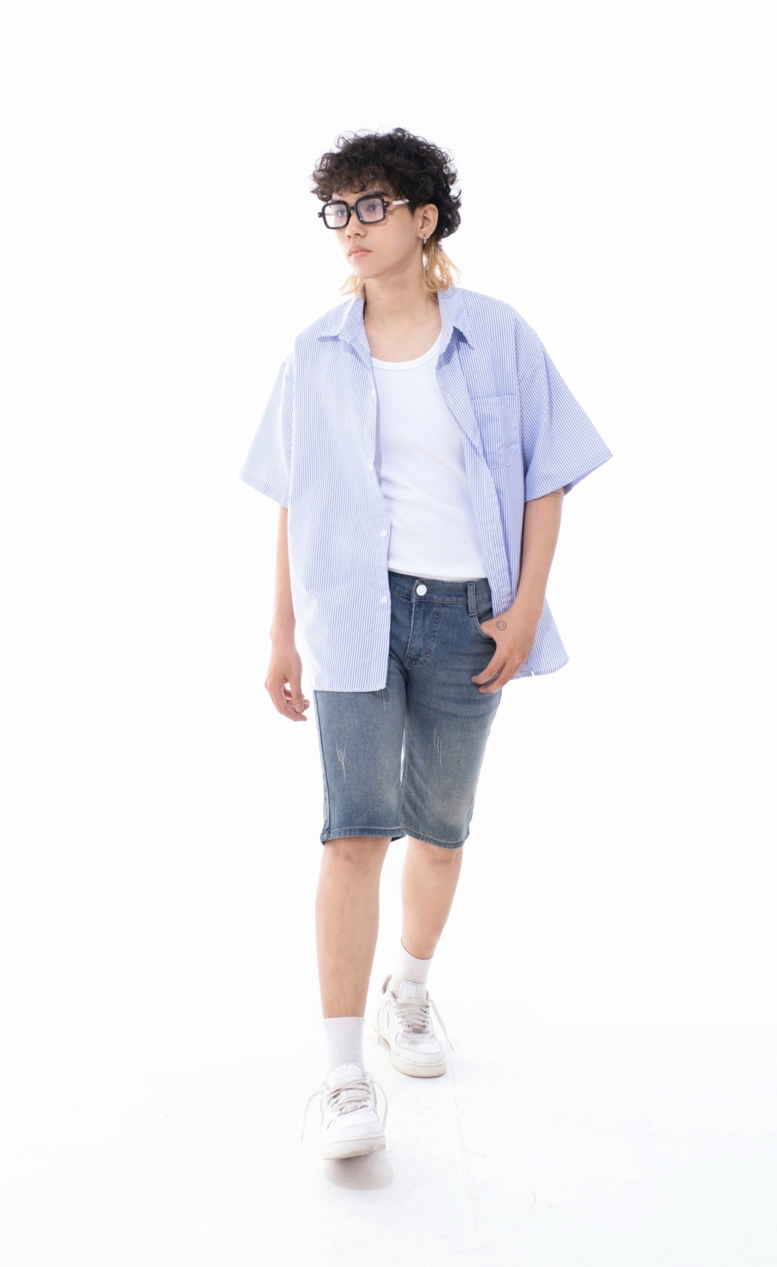 QUẦN SHORT JEAN NAM wash nhẹ co giãn BBQ02 QUẦN SHORT BÒ nam khoá kéo nút gài chuẩn form hình thật