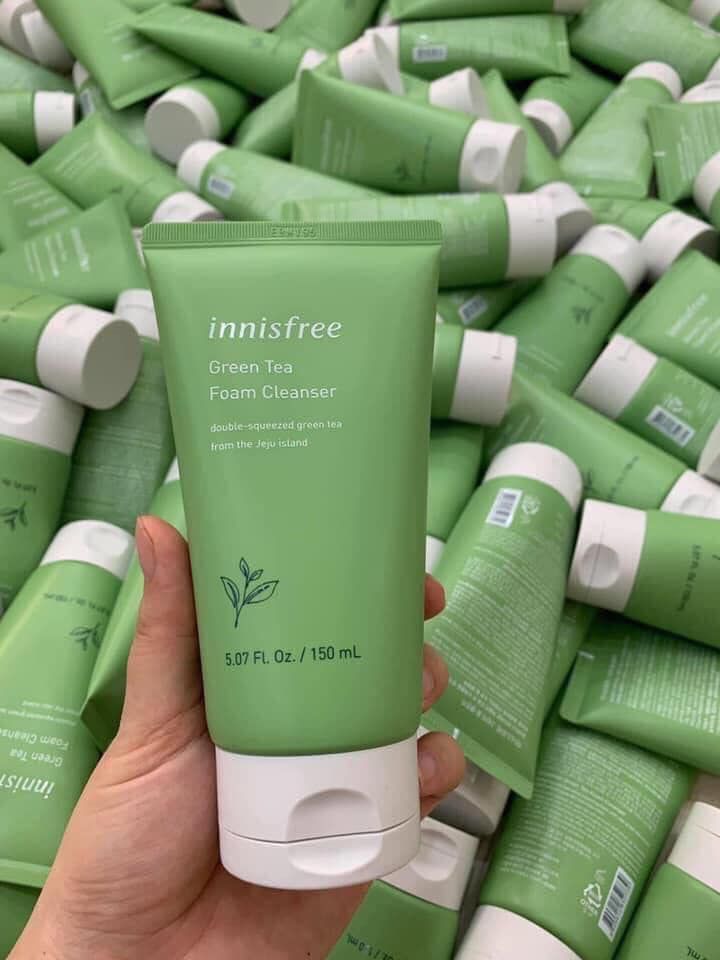[ MUA 1 TẶNG 1 ] Sữa rửa mặt làm sạch từ trà xanh đảo Jeju Innisfree Green Tea Foam Cleanser 150ml - NEW