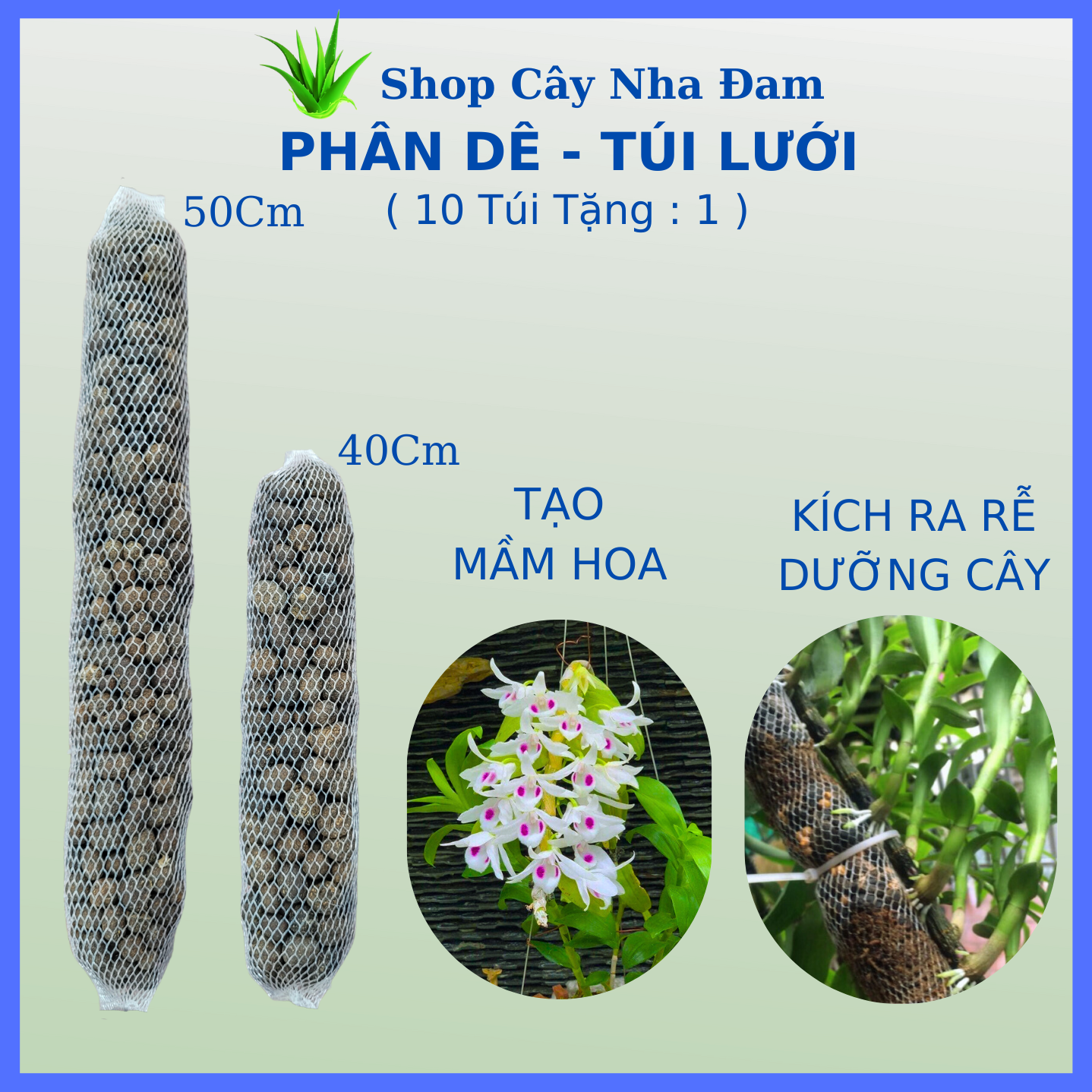 Phân dê túi lưới bón lan, cây kiểng, đã qua xử lý
