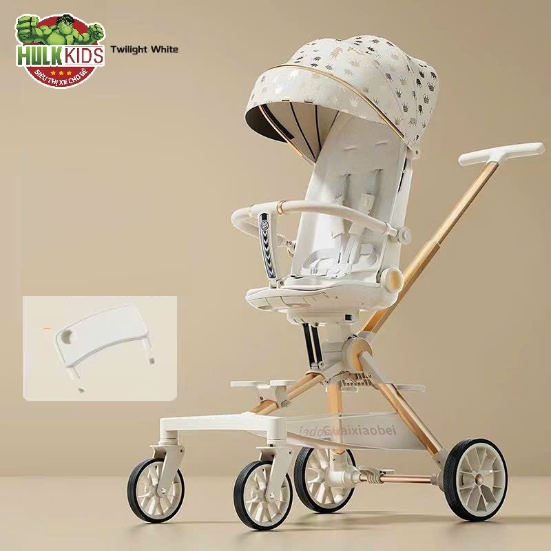 Xe đẩy đảo chiều gấp gọn G500 cao cấp cho bé sơ sinh (kèm bàn ăn dặm) - 8