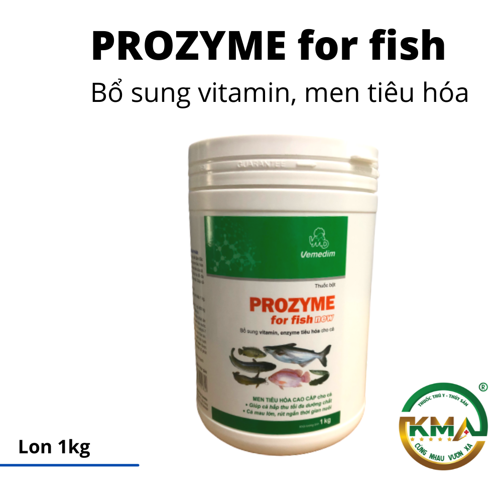Combo 11+1 lon 1kg PROZYME for fish New  - Bổ sung vitamin, men tiêu hóa giúp cá cảnh, koi, lươn, ếch... khỏe tiêu hóa tốt