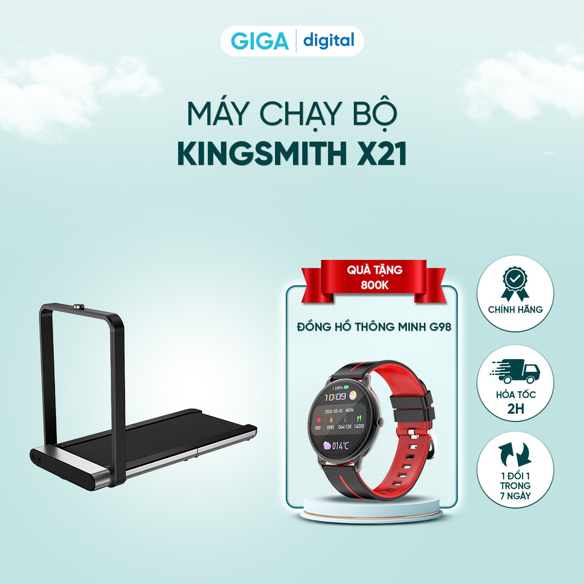 Máy chạy bộ kingsmith x21trx21f - công suất 918w - bh 24 tháng