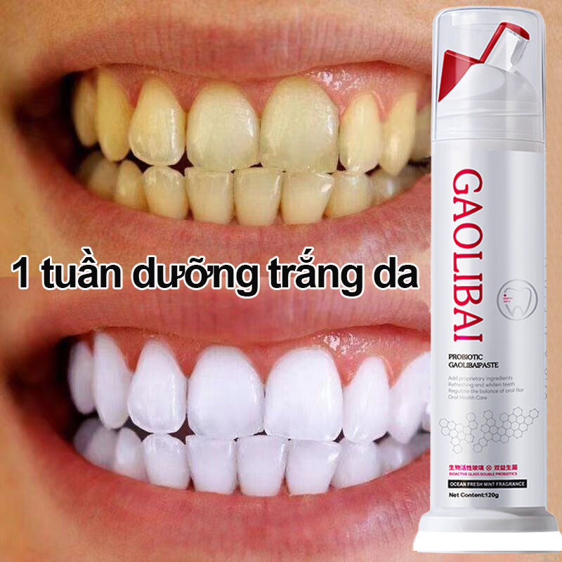 Gel nano bạc GAOLIBAI đánh bật cao răng sạch mảng bám trắng răng cho hơi thở thơm mát, GAOLIBAI chính hãng 120g kem đánh Bọt Kem đánh răng kem đánh rặng làm trắng kem đánh răng khử ố khói thuốc trên răng Làm trắng răng tɾị hôi miệng ố vàng