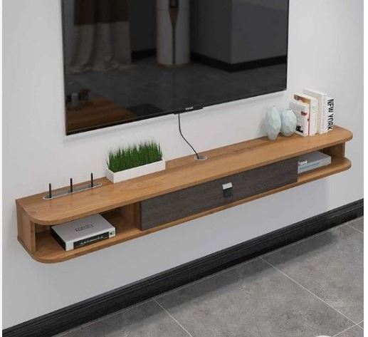 Kệ tivi treo tường bo góc hiện đại cho phòng khách, phòng ngủ như hình