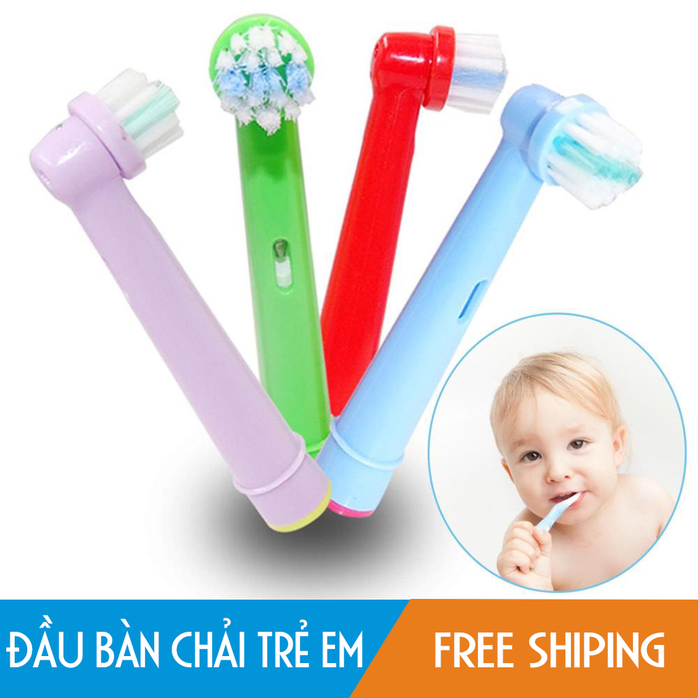 Bộ 4 đầu bàn chải điện thay thế cho máy Oral B - Máy trẻ em