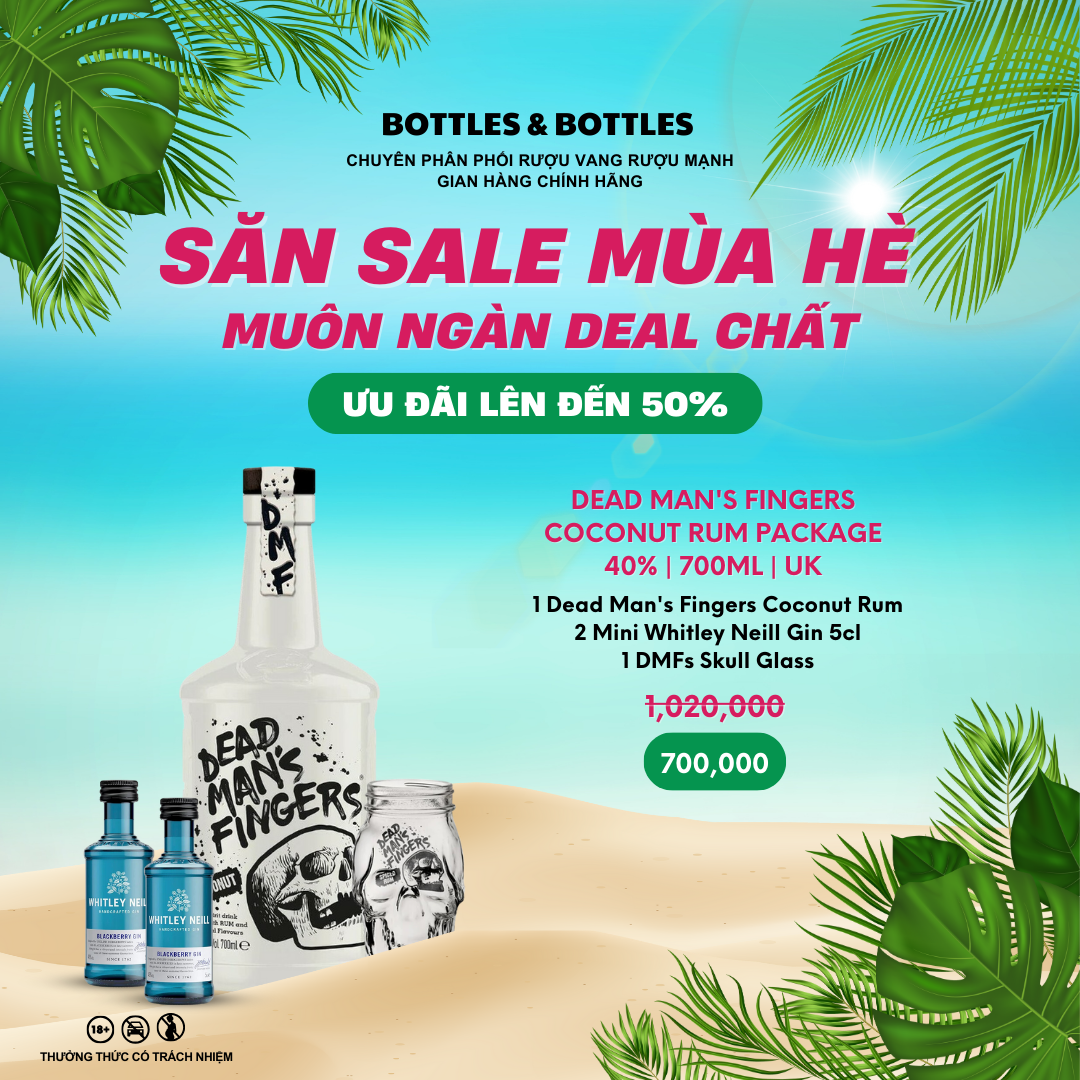 Rượu dead man's fingers coconut rum - 700ml - 37.5%