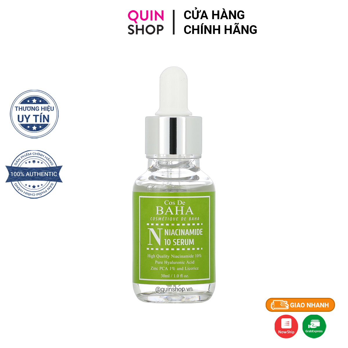 Tinh chất dưỡng sáng, mờ thâm mụn cos de baha n niacinamide 10 serum