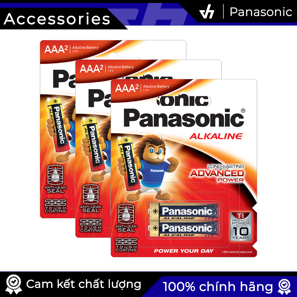 Bộ 6 pin Panasonic Alkaline AAA LR03T - Pin alkaline kiềm chống chảy