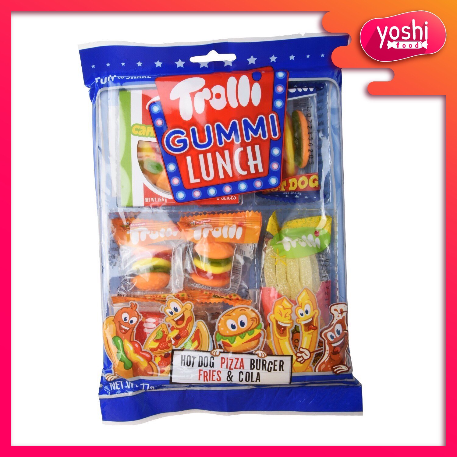 Kẹo dẻo set ăn trưa trolli gummi lunch gói 77gr - đức
