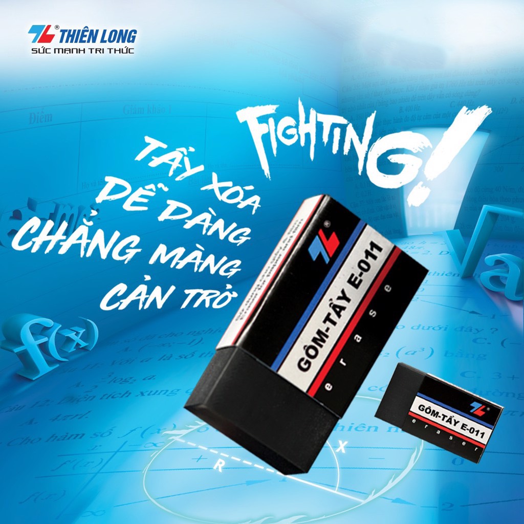 Gôm tẩy xóa chì thiên long e-011